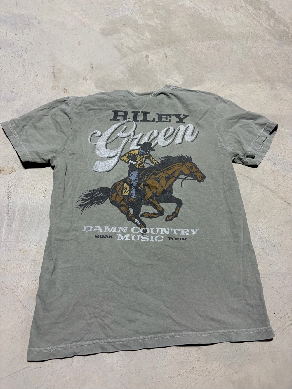 Riley green Damn Country Music Tour 2025 tee small